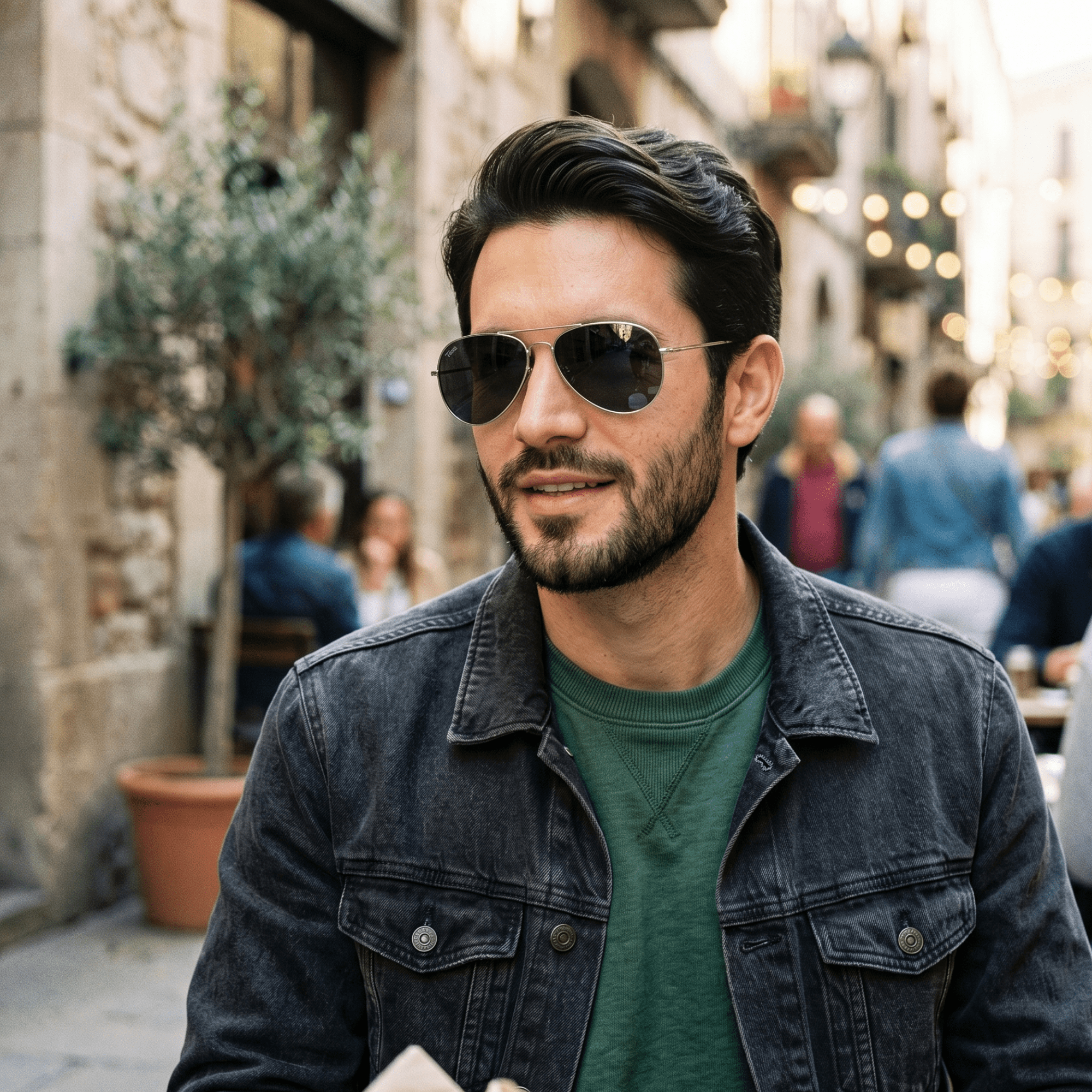 Black aviator sunglasses for men - Galleria Veneta