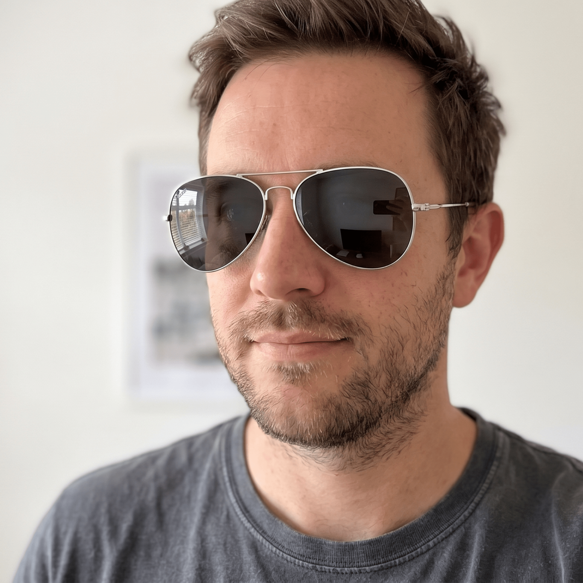 Black aviator sunglasses for men - Galleria Veneta