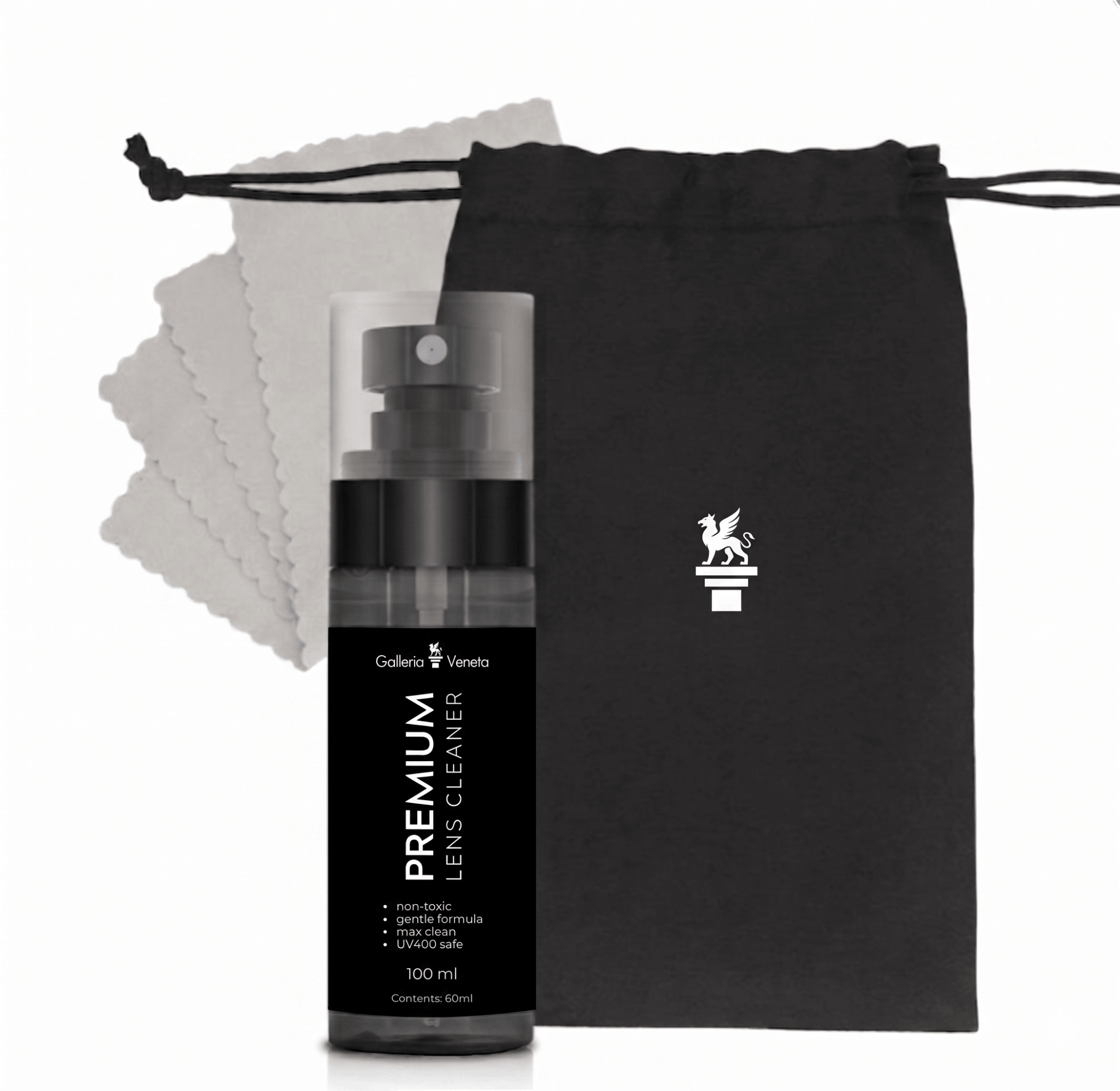 Lens Cleaning Kit • Spray + Microfiber cloth + Pouch - Galleria Veneta